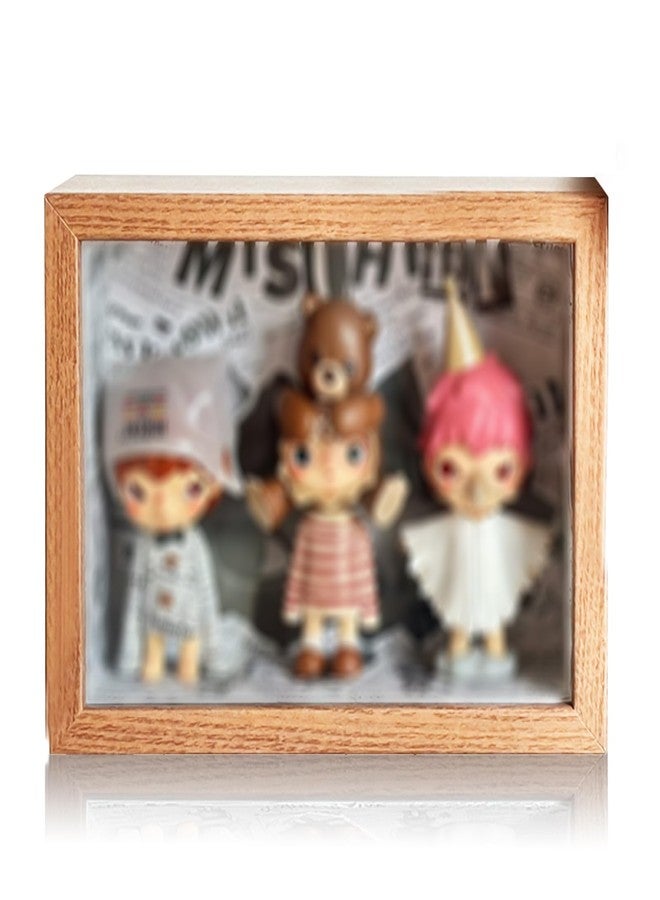 COVRA 7.7 x 5.7 x 1.8 Inch Shadow Box Frame, Deep Solid Wood Display Case for Keepsakes, 3D Memory Photo Frame for Medals, Pins, Awards, Sports Memorabilia, and More (Light Wood) - Image 1